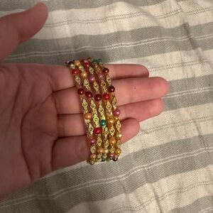Colorful Beaded Bangle Suit